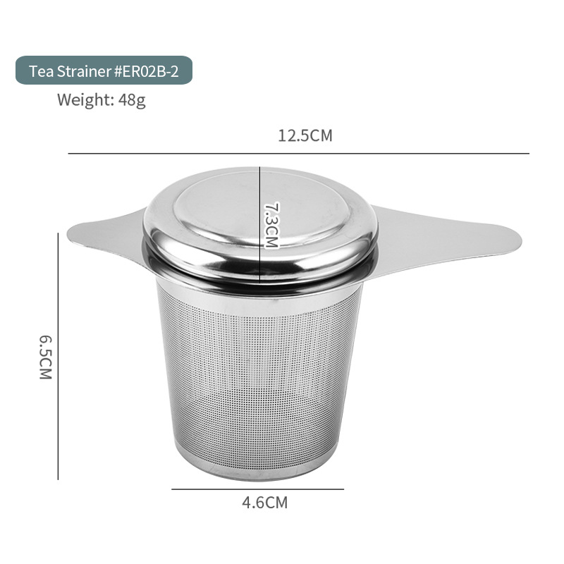 Infusor de té de acero inoxidable, difusor de hojas de té, colador de bola de condimentos de especias, tetera, filtro de café de malla fina, accesorios de cocina: Blanco