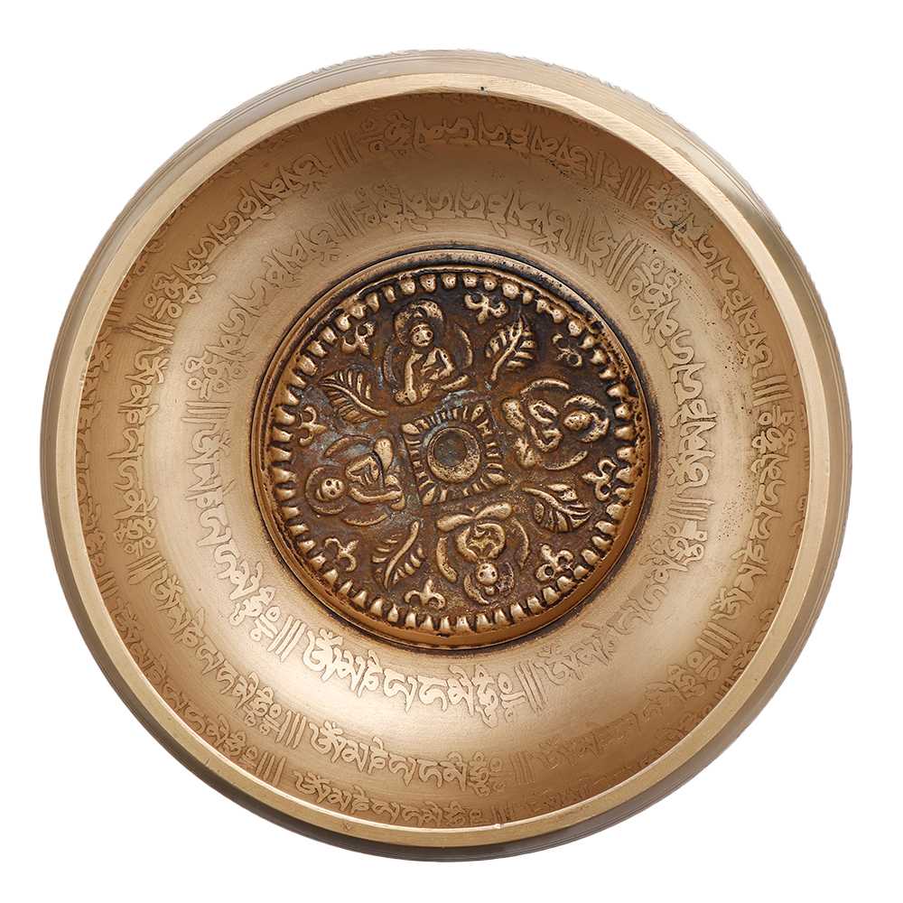 Carillon cuivre laiton Yoga tibétain chantant bol rituel musicothérapie cuivre népal fait à la main bouddha Tibet bol chant son bol: Buddha figure