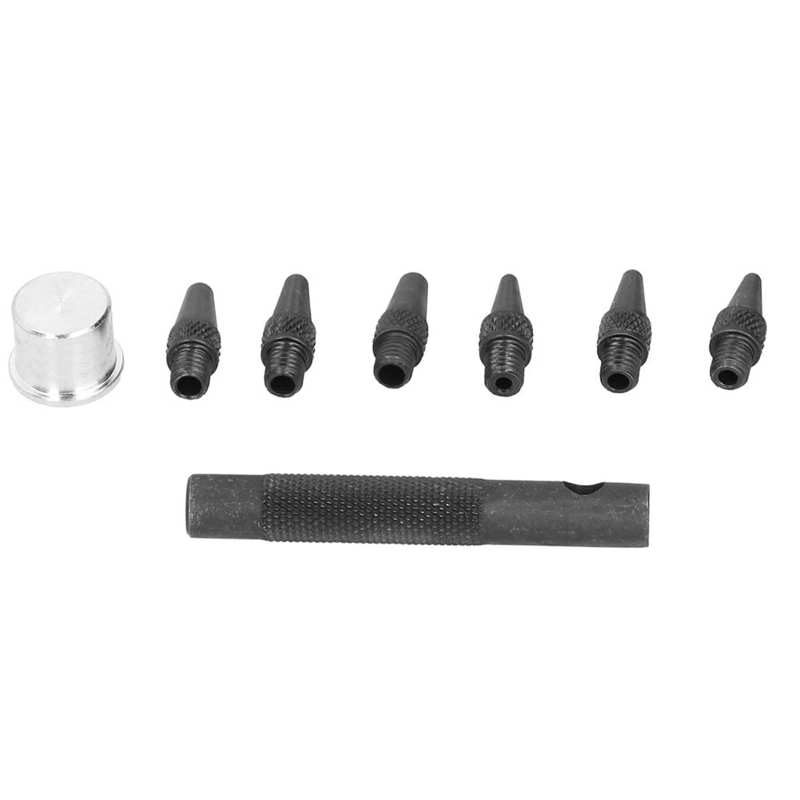 Leather Craft DIY Tool Hole Punch Combination Multiple Specifications 2‑5mm With Anti-slip Handle Round Hole Belt for Leather