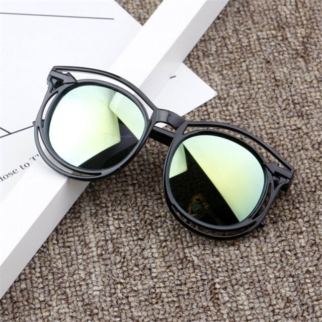 Nueva Color dulce para niños gafas de espejo reflexivas Unisex niños niñas gafas de sol niños gafas bebé protección UV: 12
