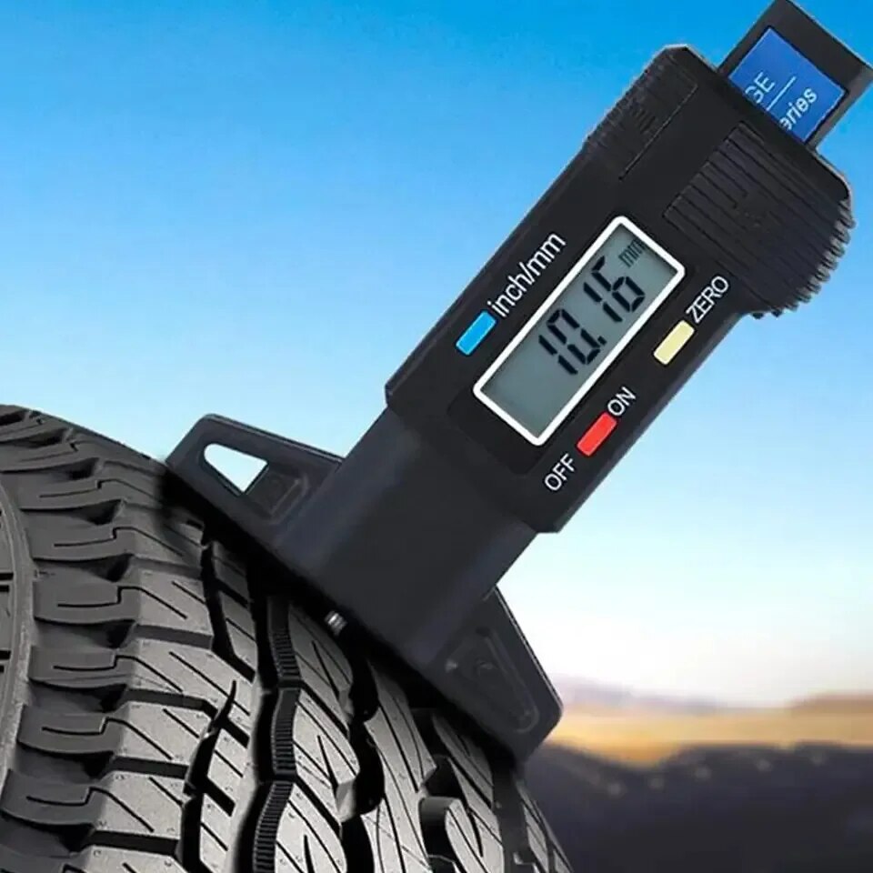 1PC Digitale Tiefenmesser Messschieber Profiltiefenmesser LCD Reifen Profil Messgerät Für Auto Reifen 0-25mm Messgerät Werkzeug Messschieber Reparatur Werkzeuge