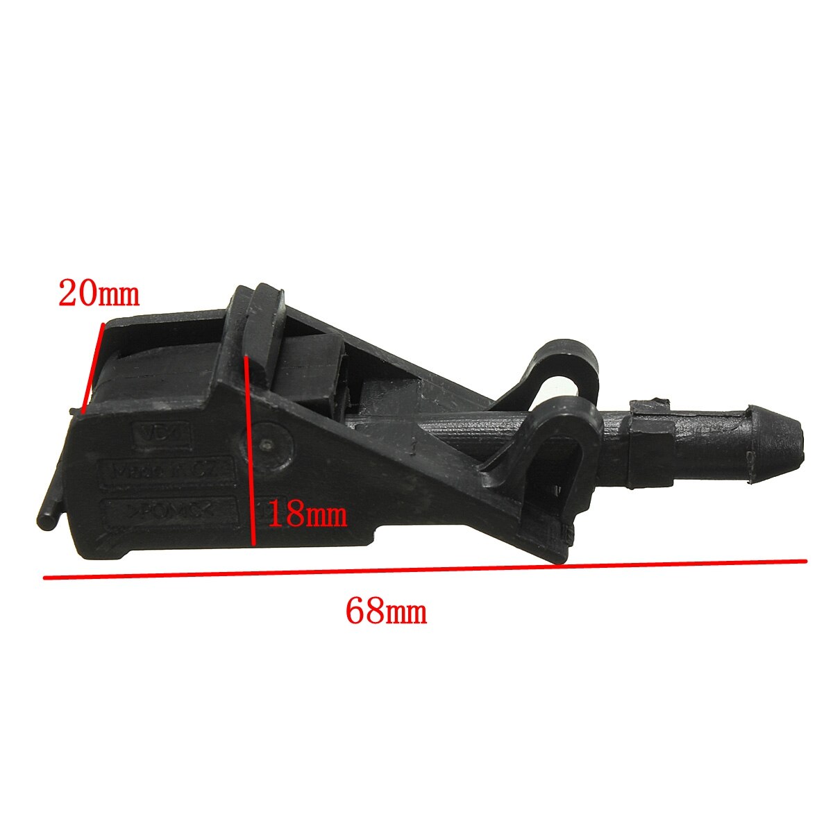 Windshield Water Sprayer Jet- Spray Washer Nozzle 6E0955985B Black For VW Beetle for Jetta for Golf GTI Passat Touareg Rabbit