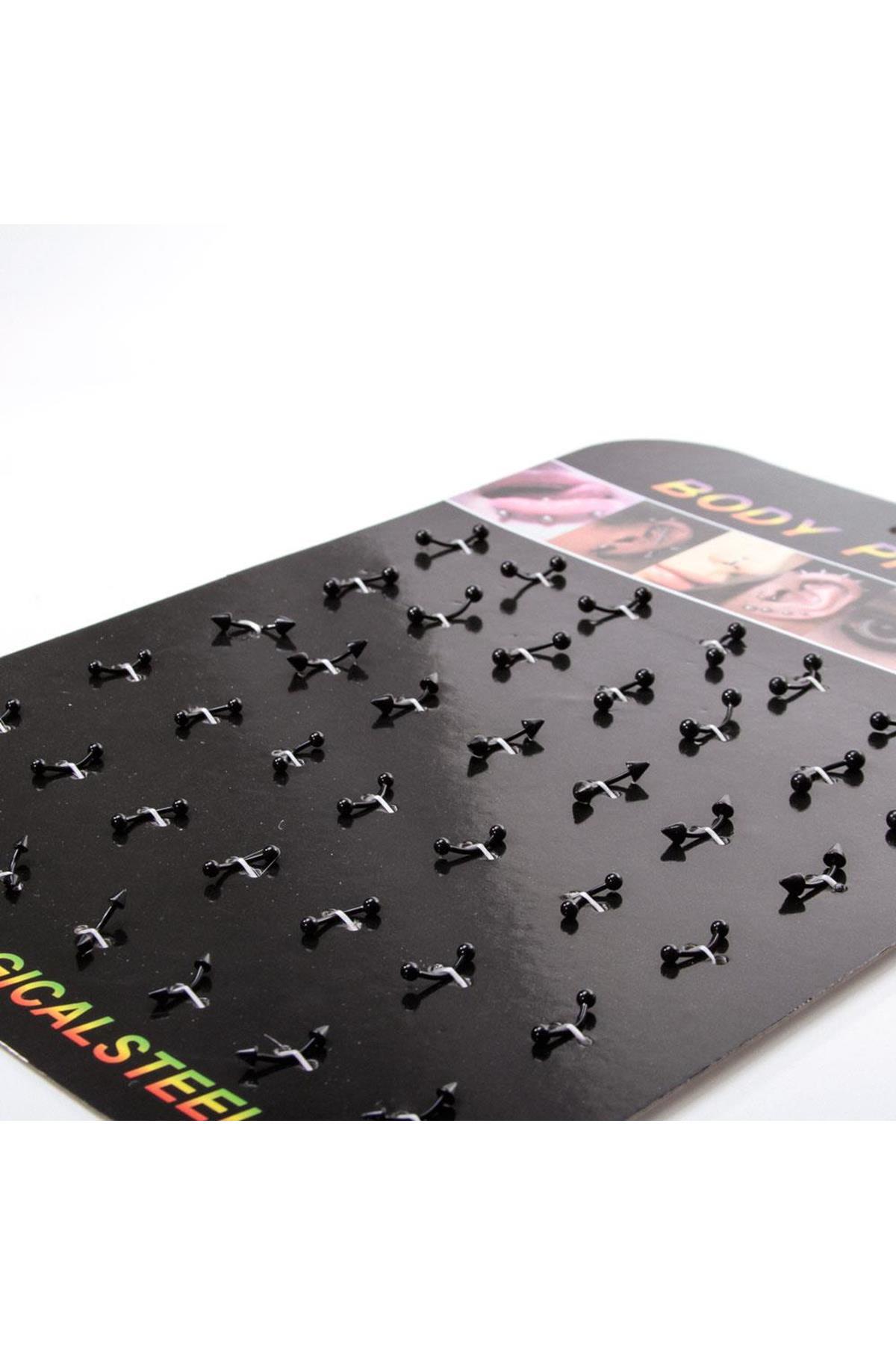 Eyebrow Piercing Color Black Size Standard Grandado