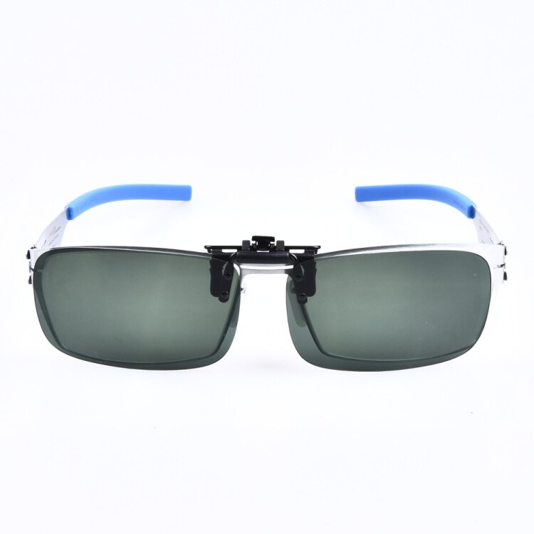 Germany Brand Berlin Screwless Eyeglasses Men Women Lightweight Optical Glasses Frame with Clip-on Polarized Sunglasses: Silverframe and clip