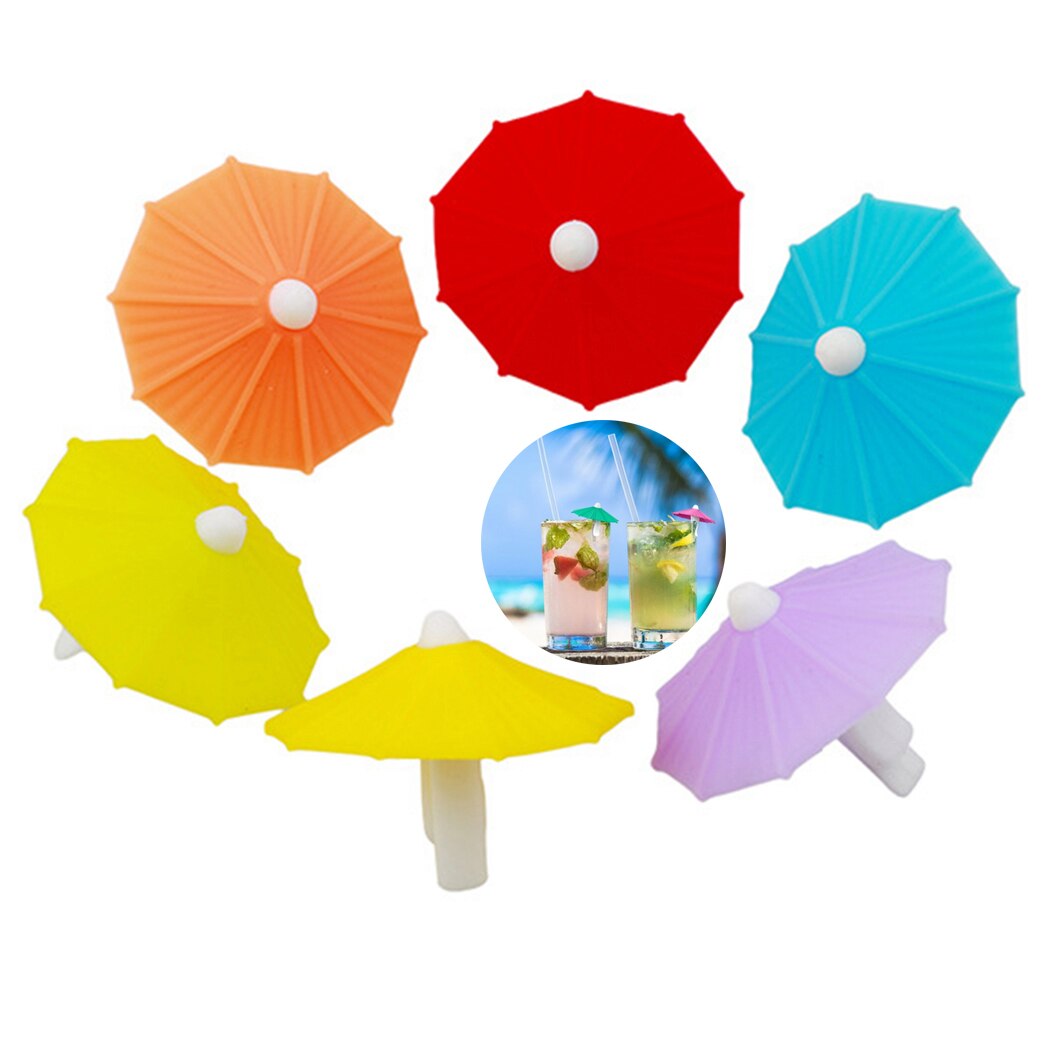 30 stk/sæt vinglas charm silikone paraply drink glas markør fest favor bar tilbehør værktøjer tilfældig farve