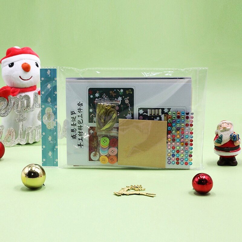 3pcs/set Of Christmas Diy Handmade Greeting Card, Christmas Year Greeting Card, Greeting Card And Envelope