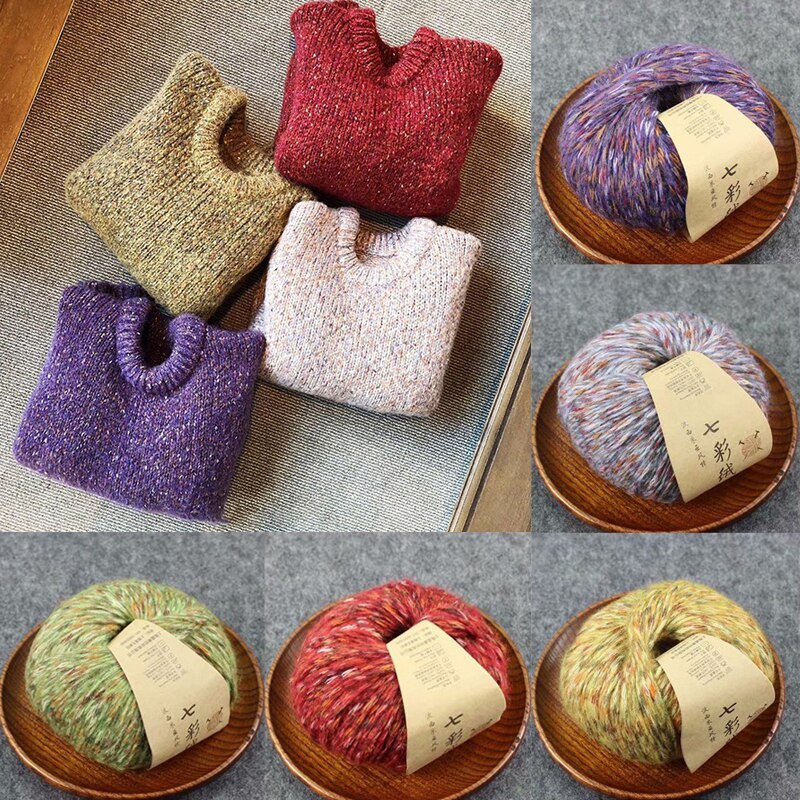50g Wollen Kleurrijke Alpaca Fluwelen Wol Kasjmier Garen voor Hand Breien Haak DIY Trui Sjaal Draad