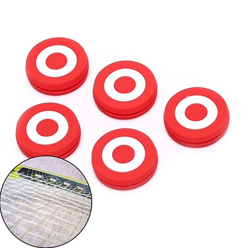 1 pçs raquete de borracha de silicone amortecedor vermelho alvo bonito raquete de tênis vibração