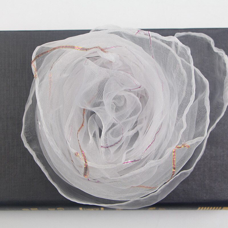 60* 60CM Ladies Scarves Four Seasons Available Woman's Small Squares Silk Solid Scarf