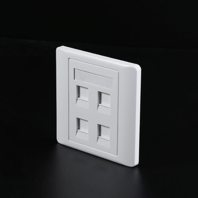 Nuovo Tipo 86 Bianco Faceplate Presa A Piastra A Muro Doppia Porta di Rete LAN Telefono Pannello RJ45 Spina