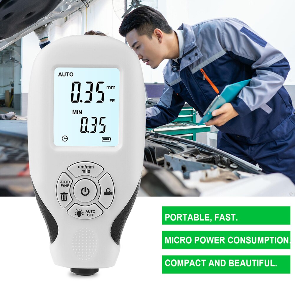 HW-300 Digitale Laagdiktemeter 0.1Micron/0-1300 Auto Verf Laagdikte Tester Meten Mfe/Nfe handleiding Verf Tool