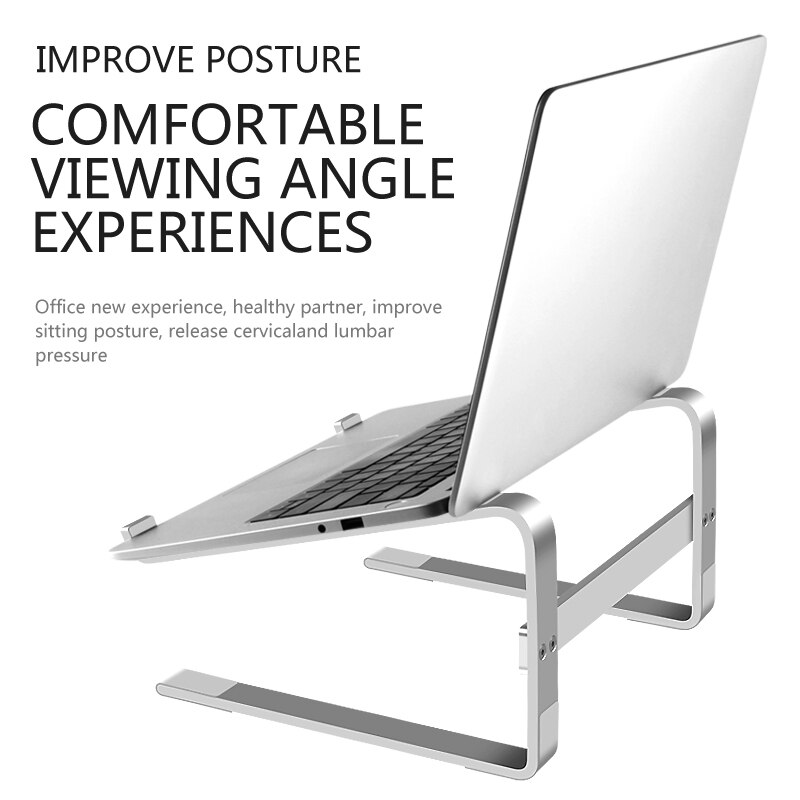 Soporte de aluminio para ordenador portátil, Accesorio elevador de escritorio para Macbook Pro, Mac Book, Air, HP, Dell 13, 14, 15,6, 16