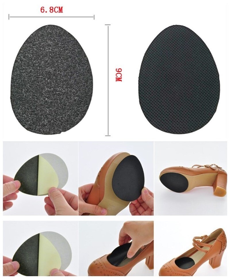 1 Pair Rubber Anti-Slip Shoes Pads Inserts High Heel Shoes Sole Grip Protector Non-Slip Cushion Pads Women Girl Accessories