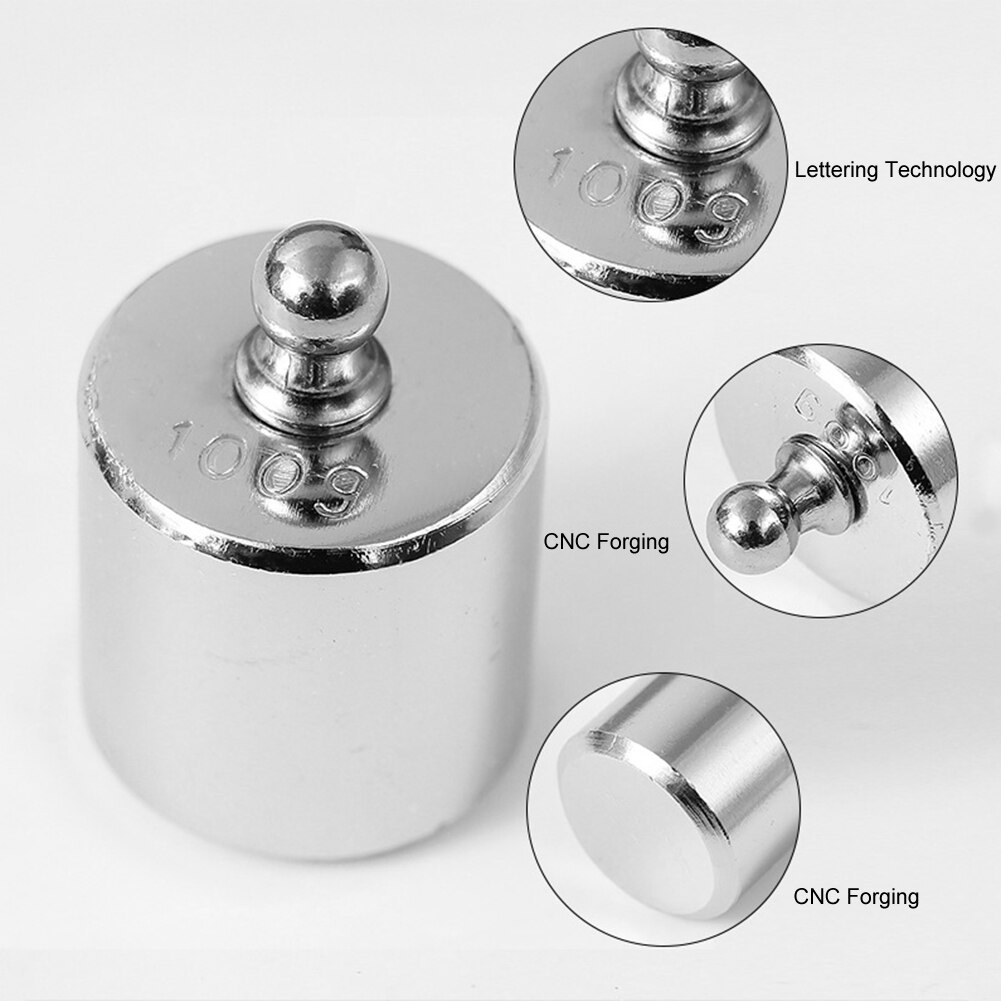 17pcs/set Digital Scale Calibration Weight 10mg-100g Stainless Steel Scale Calibration Weight Set Tweezer Weighting Tools