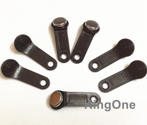 100 stuks dallas  ds1990a ds1990 f5 ibutton i-button 1990a-f5 elektronische sleutel ib tag kaarten fobs zwarte handgreep