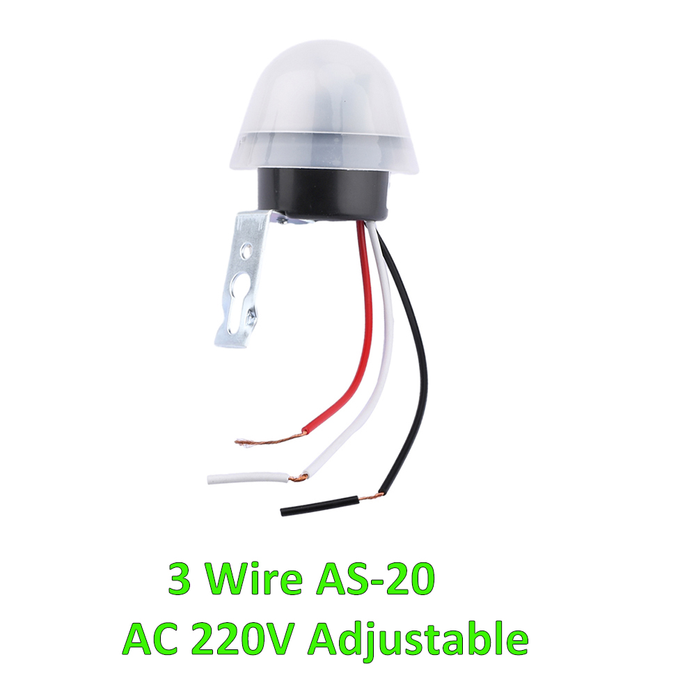wie-20 automatische automatische Ein-Aus-Fotozelle Straßen laternen schalter AC/DC 12V 10a Fotos teuerung Fotosc Halfter Sensor Schalter 4 Draht
