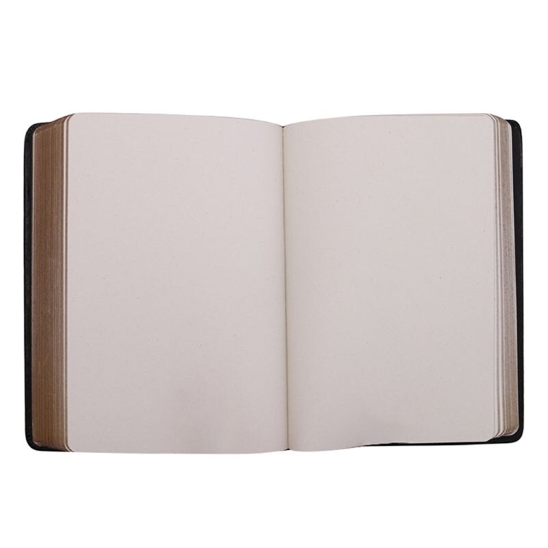 Classic Vintage Notebook Journal Diary Sketchbook Thick Blank Page Leather Cover