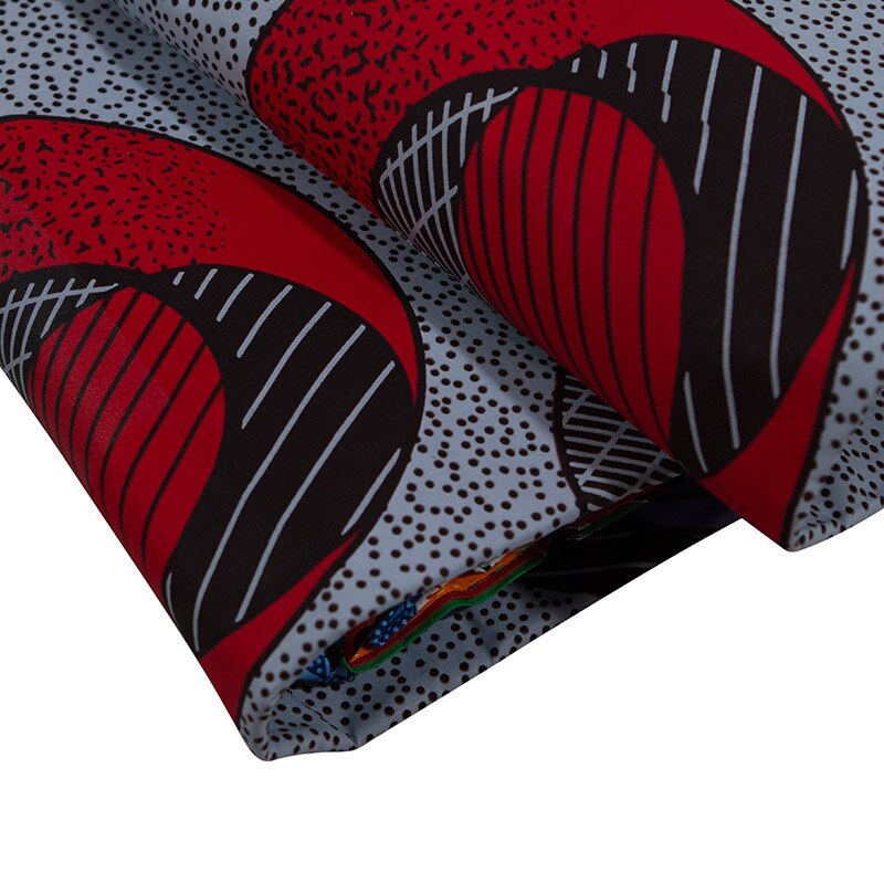 Pretty Pattern Red And Purple Print Pure Cotton African Ankara Veritable Guaranteed Real Wax Fabric 6 Yards