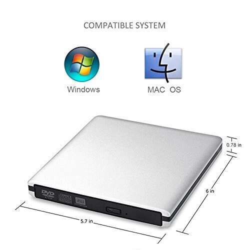 Ultra Slim Externe USB 3.0 Hoge Snelheid CD-RW DVD-RW Super Drive Speler Schrijver Brander voor HP ASUS DELL Samsung Lenovo, PC Laptop