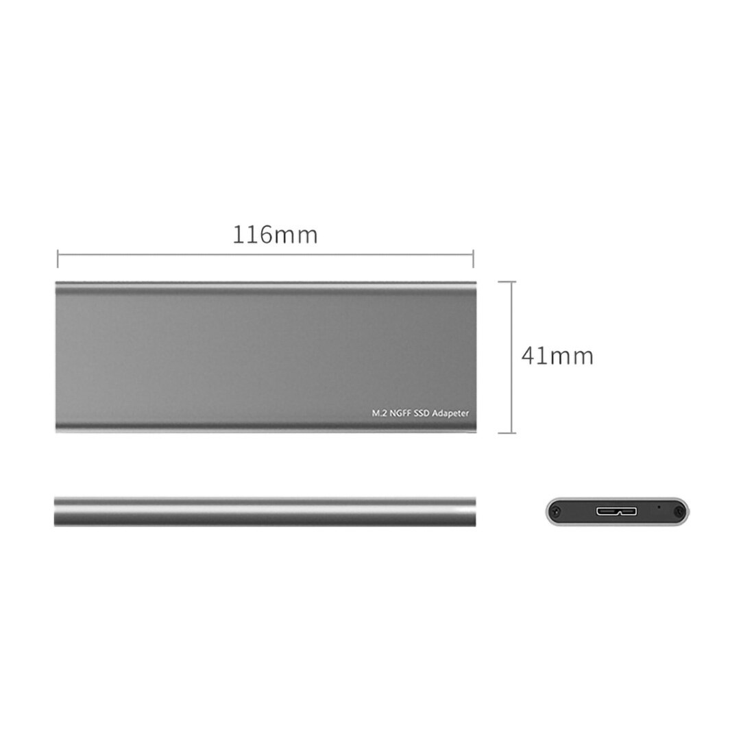 XT-XINTE USB 3.0 a M.2 per NGFF SSD Box per Hard Disk Mobile Card Adapter Box Esterno Della Cassa per SSD 2230/2242/2260/2280