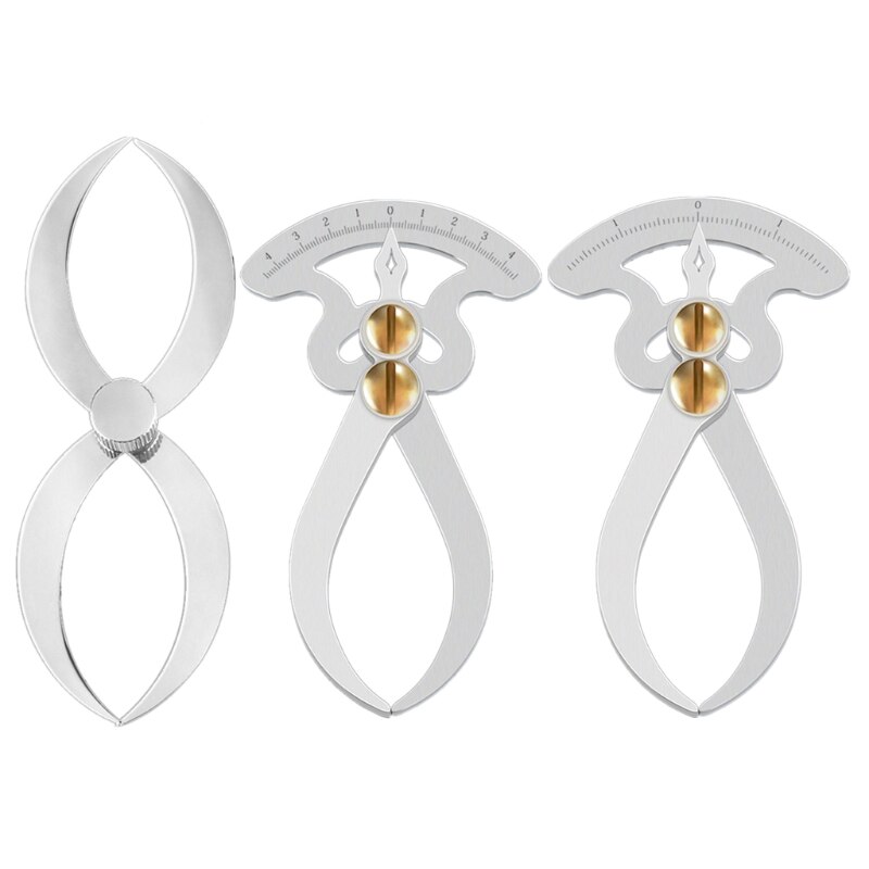 ID OD Feeler Gauge Caliper Acero inoxidable espesor tenón de madera calibre w/ Scale