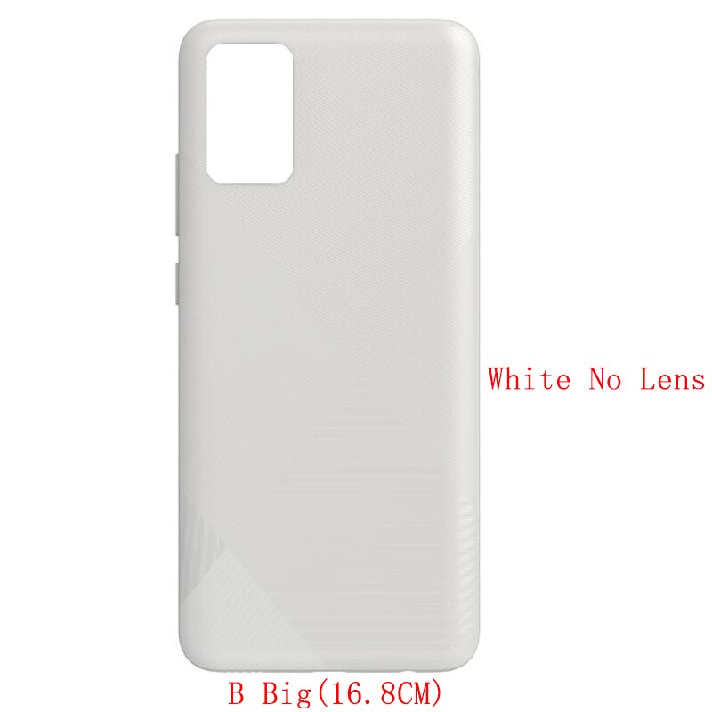 Boîtier de batterie pour Samsung A02S A025F, couvercle de panneau de porte arrière, pièces de rechange: White No Lens B