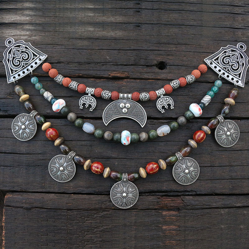 1pcs Slavic Jewelry Makeing For Charms Women Pendant, Ethnic Style Viking Brooch Buckle Lunula Jewelry For Cool Men