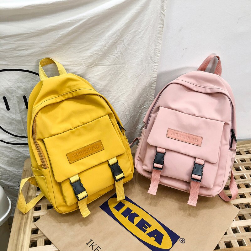 Neue Trend Weibliche Rucksack lässig Klassische Frauen Rucksack Frauen Schulter Tasche Einfarbig Schule Tasche Für Teenager Mädchen