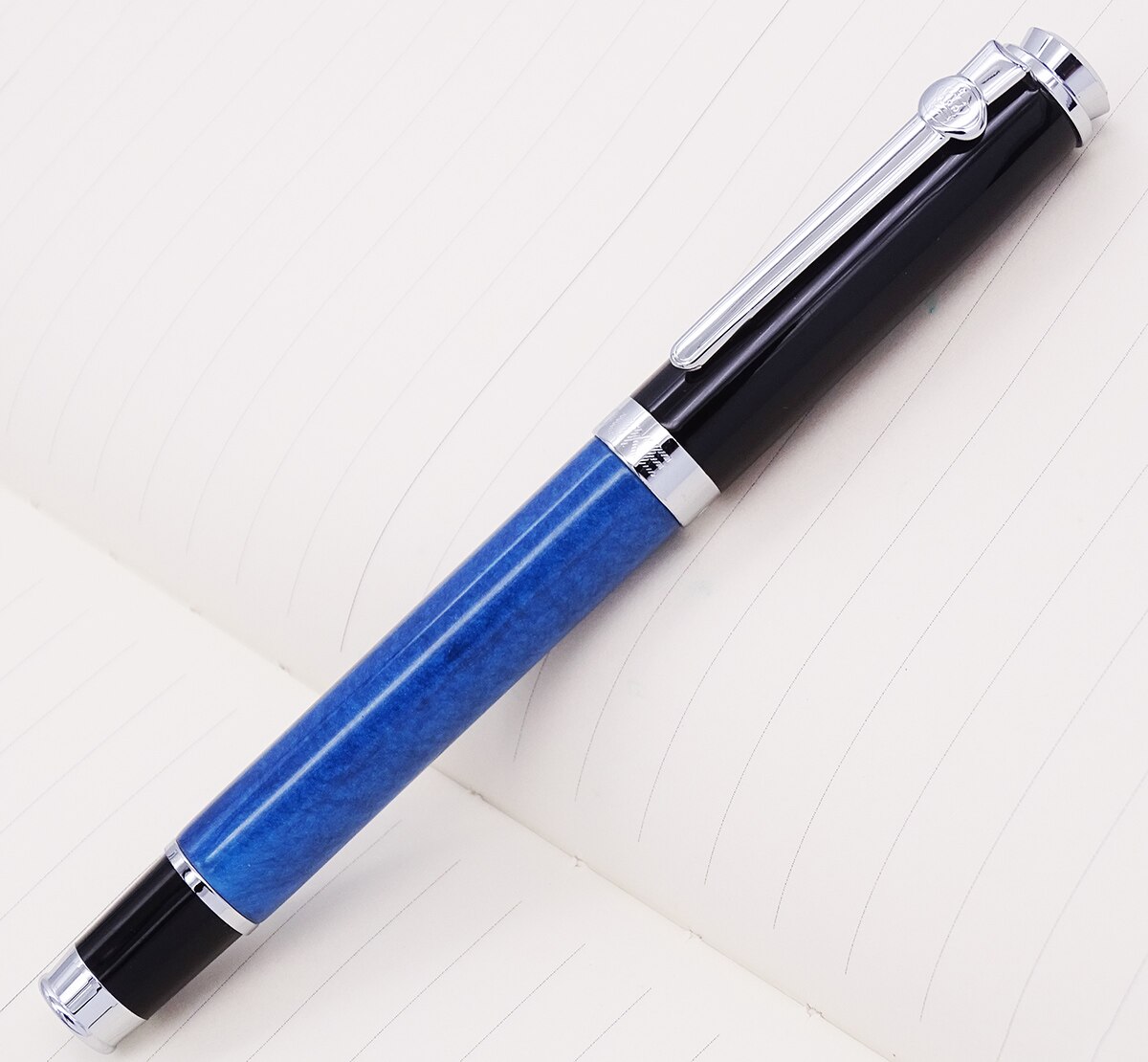 Duke Celluloid Blue Fountain Pen Beautiful Quicksand Leonardo Da Vinci Medium Nib Pen Business Office Home Supplies