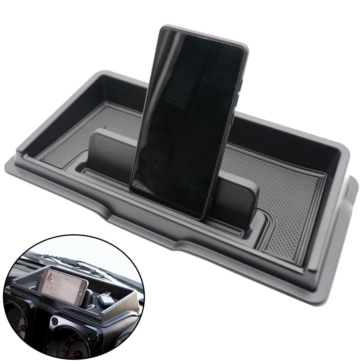 For Suzuki Jimny Car Interior Dashboard Storage Box Tray Holder Bin Waterproof Non-slip Car Styling Accessories