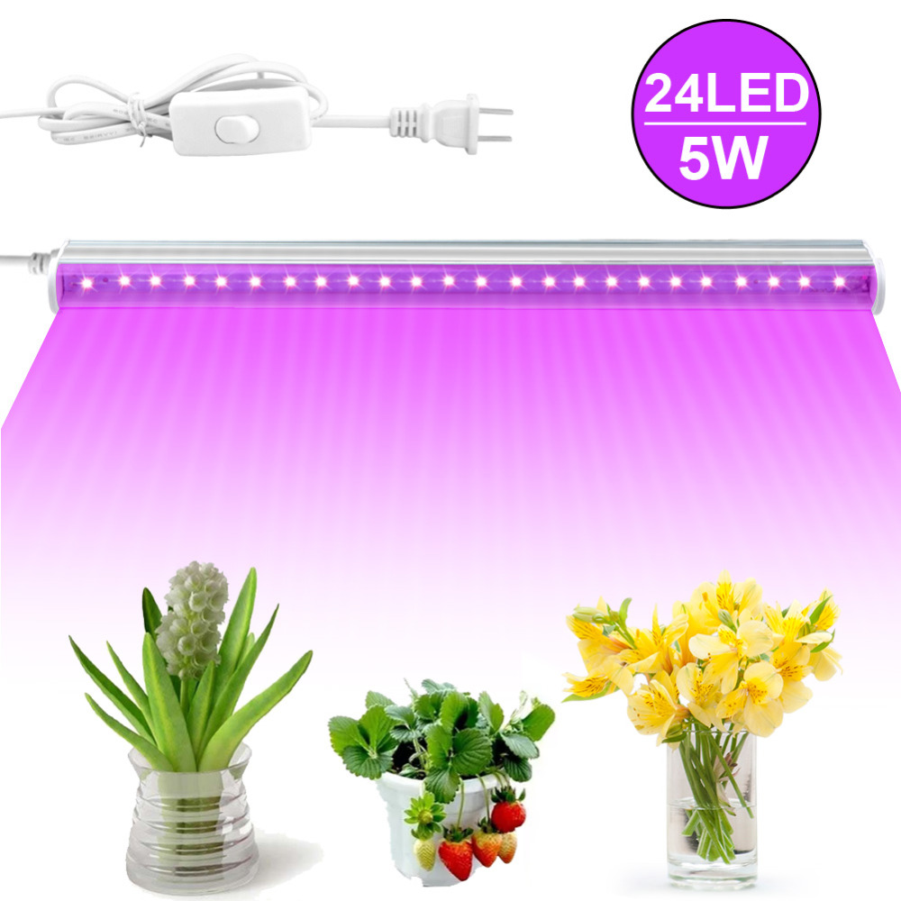 Led Grow Light Bar Indoor Hydrocultuur Planten Bloem Groeien Lampen Bandjes Voor Indoor Kas Kweektent Planten Licht Adapter
