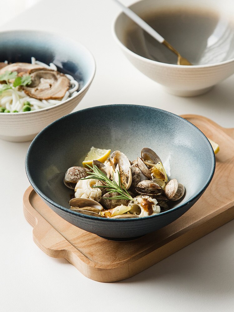 Japanse Ramen Kom Keramische Kom Huishouden Salade Kom Creatieve Specialiteit Restaurant Servies