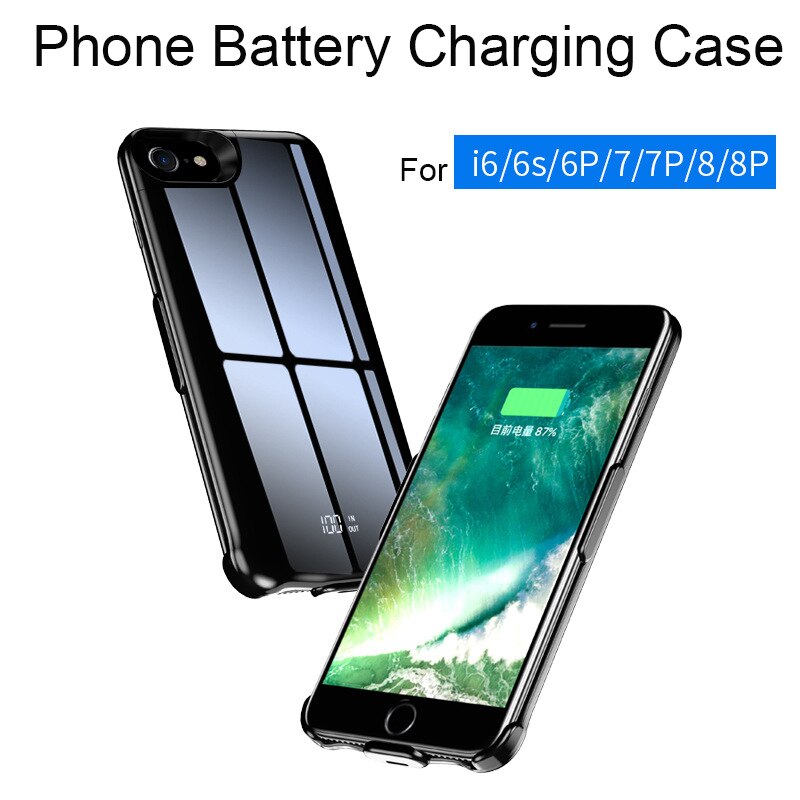 5000mAh Phone Battery Charger Case For iPhone 6 6s 7 8 8000mAh Mobile Phone Charger Case For iPhone 6Plus 6s PLUS 7Plus 8 Plus