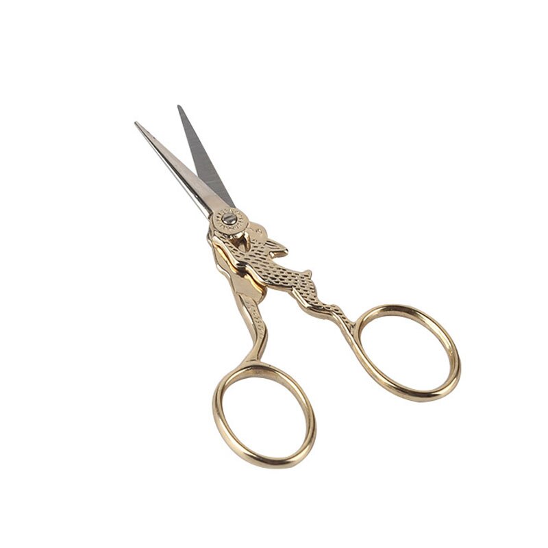 Forbici da cucito per modellismo zodiacale cinese forbici da ricamo Vintage ▾ strumenti per cucire forbici decorativo dorate in acciaio inossidabile