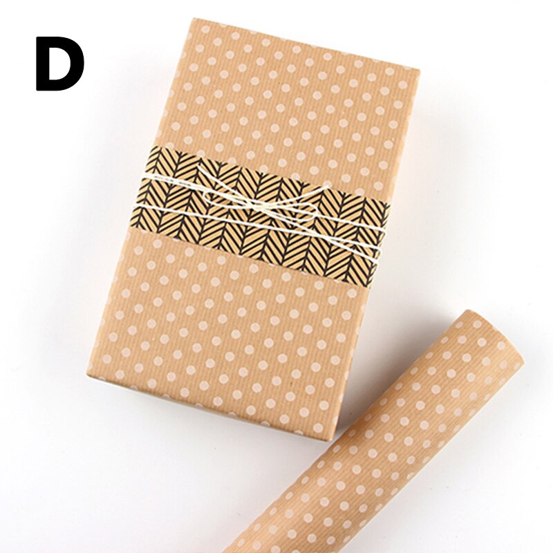 80g Yellow Kraft Paper Flower Rapping Paper DIY Wrapping Paper Student Bag Book Cover Paper Atmosphere Sense: Donker Kaki