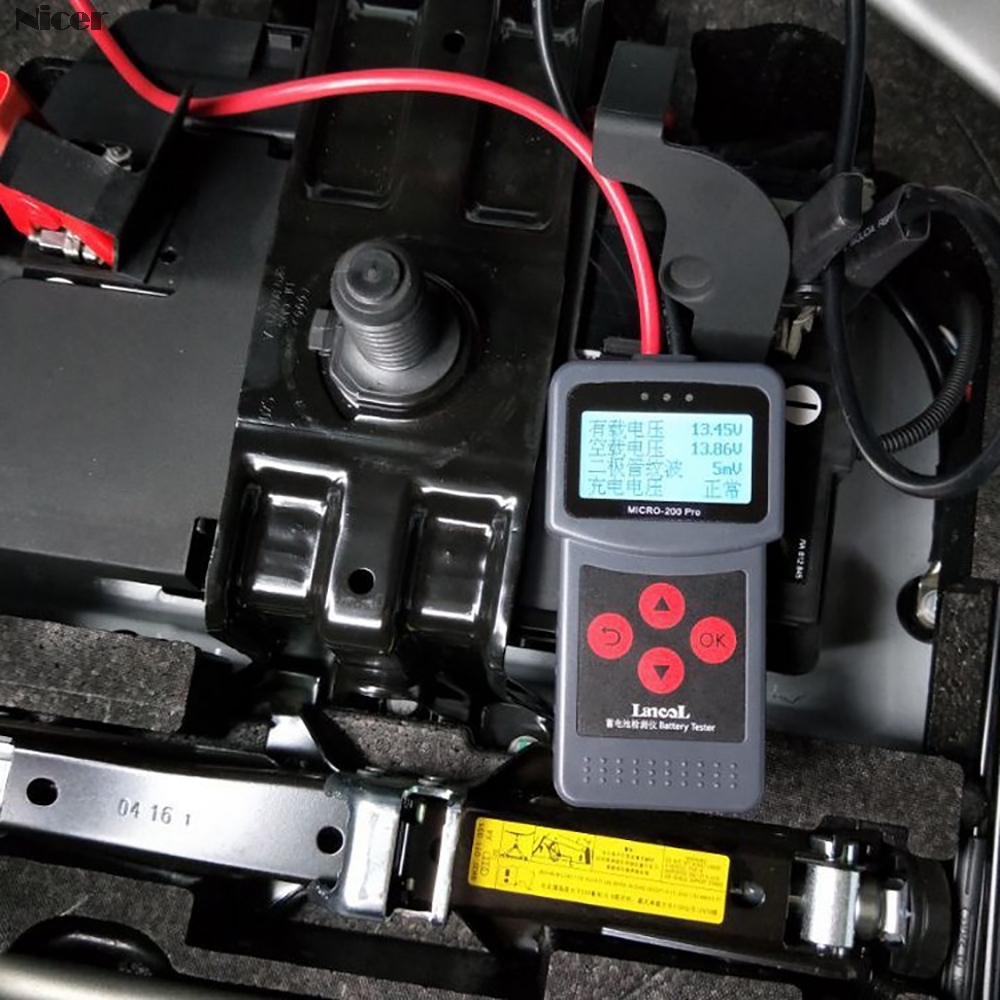 Micro -200 pro bilbatterietester analysator 12v/24v agm efb batterisystem tester bil motorcykel hurtige diagnostiske værktøjer