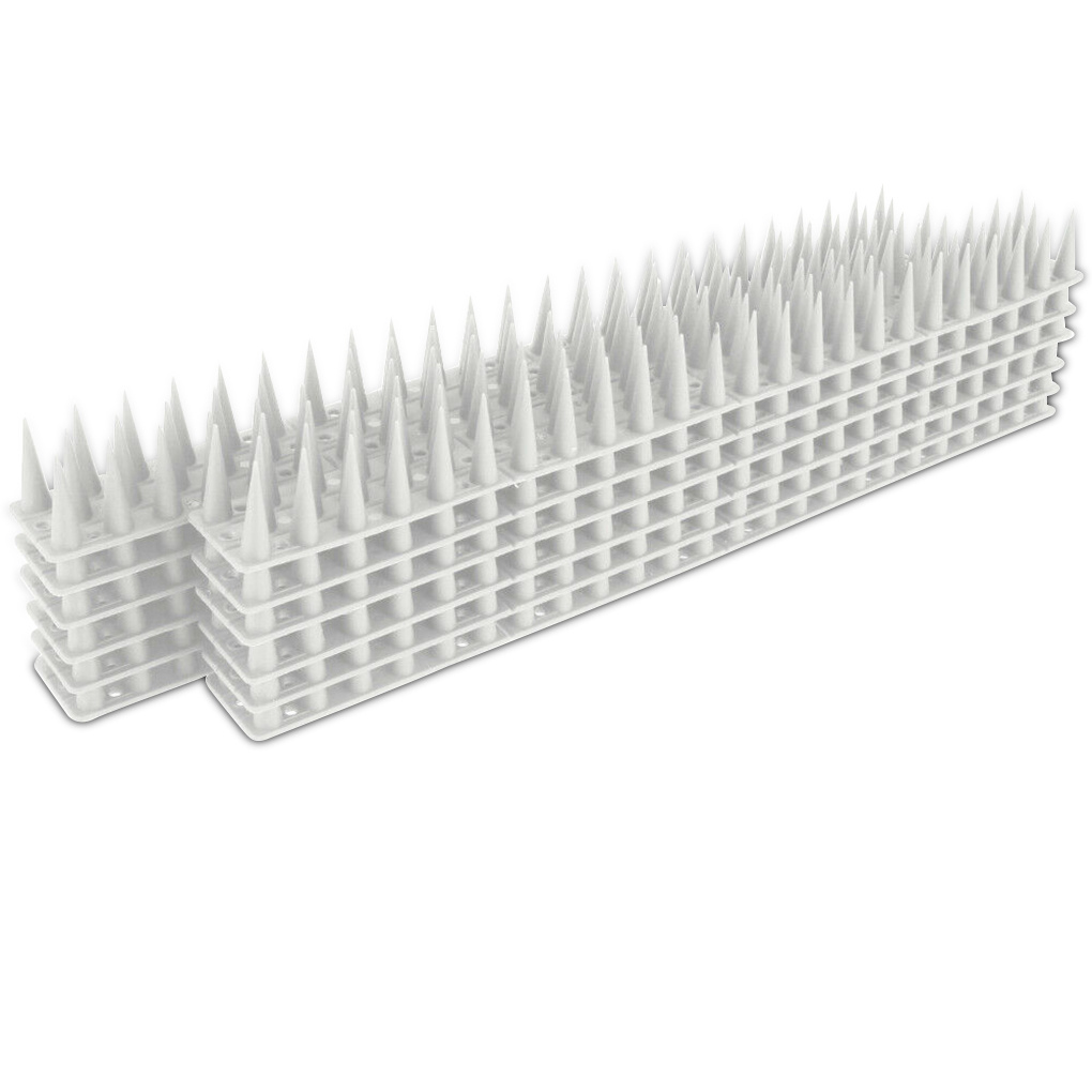 Pinchos de pared para vallas de jardín, repelente de animales y gatos, disuasorio de plástico antirrobo para vallas de jardín, pinchos de PP, repelente de perros, 10 Uds.: Default Title