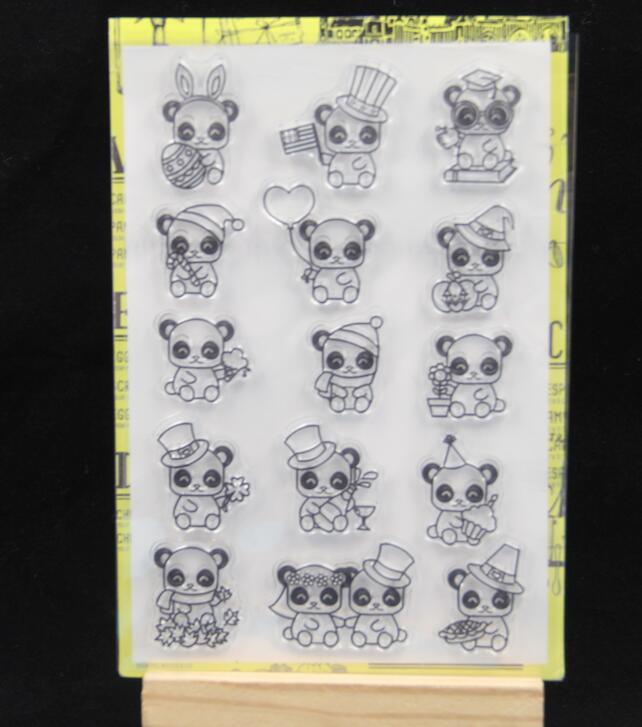 Zfparty söt genomskinlig klar silikonstämpel/sigill för gör-det-själv scrapbooking/fotoalbum dekorativ klar stämpel: 17