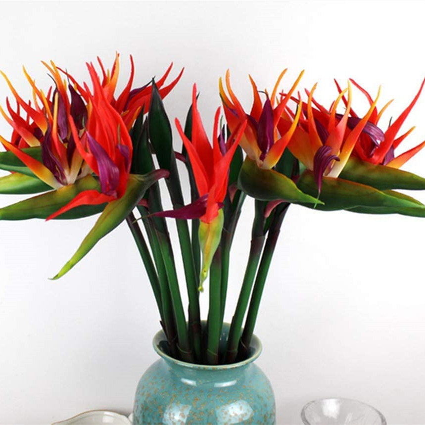 Large Bird of Paradise 43'' Artificial Tropical Flower Faux Heaven Bird Plant for Home Office Garden Decor Flower Arrangement