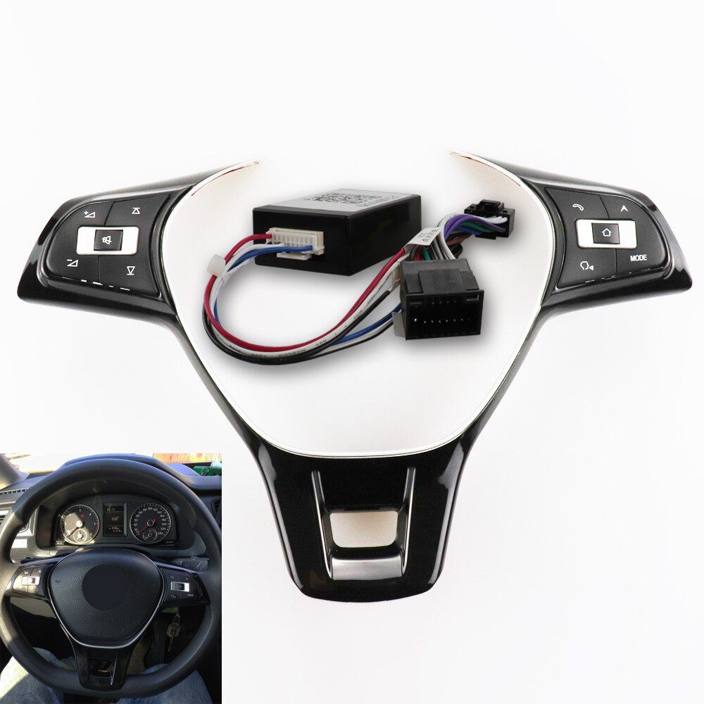 Coche Universal botones de volante para Volkswagen Jetta VW Golf Passat Touran Bora Sagitar Santana Lavida Lamando Polo SUPERB