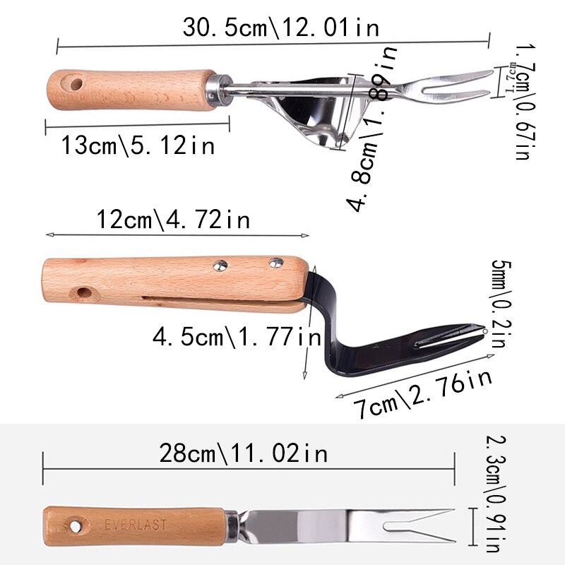 Cabezal de Metal para jardín, deshierbe Manual con mango de madera, elimina pala para malas hierbas, utensilios de corte para patio, 1 ud.
