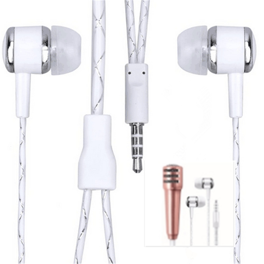 Mini Singing Microphone with Earphone for iPhone Android Smart Phone PC Laptop