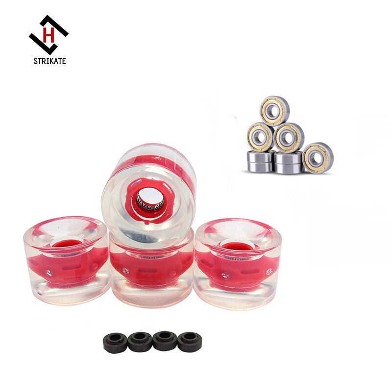 EIN einstellen von 4 Profi Longboard Räder 70mm 78A LED 3 farbe Skateboard Räder mit ABEC 11 Lagerbier und Abstandshalter Beleuchtung: verrotten