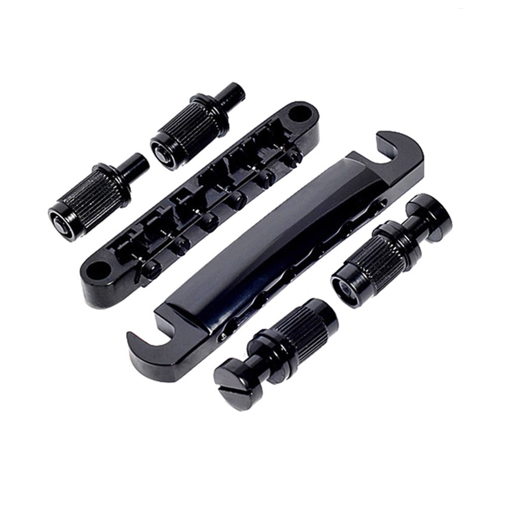 6 Strings Tune-O-Matic Brug Staartstuk Set Voor Lp Gibson Sg Elektrische Gitaar: Black