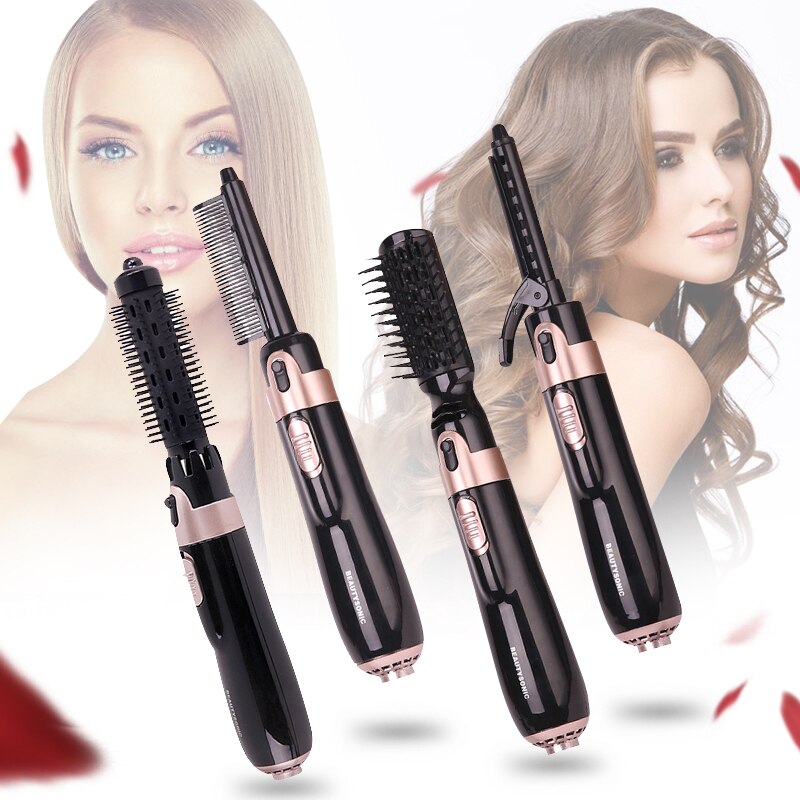 Multifunctional air comb 4 in 1 anion dry & wet electric hair dryer comb Hair Straightener Hair Curler for women & men