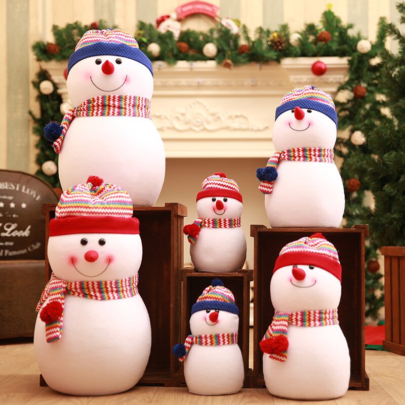 Cute Red Snowman Christmas Decorations for Home Foam Snowman Xms Tree Decors Kids Xmas Winter Ornaments Navidad