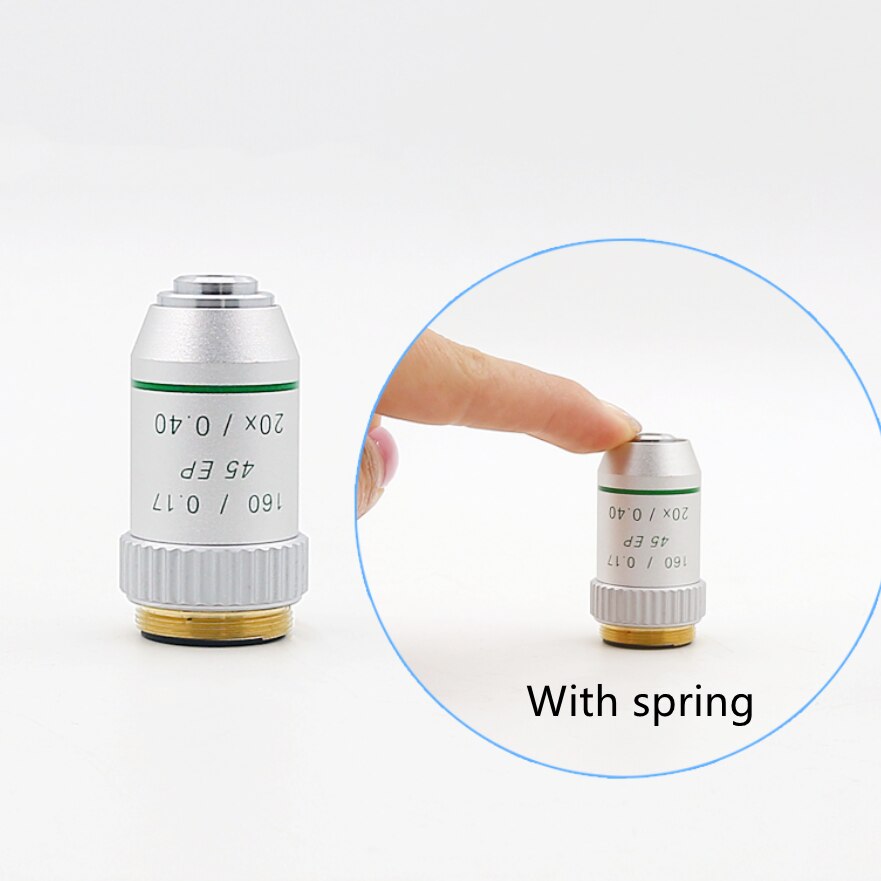 Semi Plan Achromatic Objective Lens 4X 10X 20X 40X 60X 100X 160/0.17 Biological Microscope EP Objectives