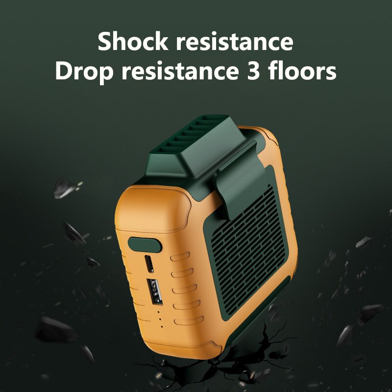 Mini Portable Fan Waist Clip Fan USB Rechargeable Air Conditioner 6000Mah for Outdoor Working Camping Fishing Leafless fans