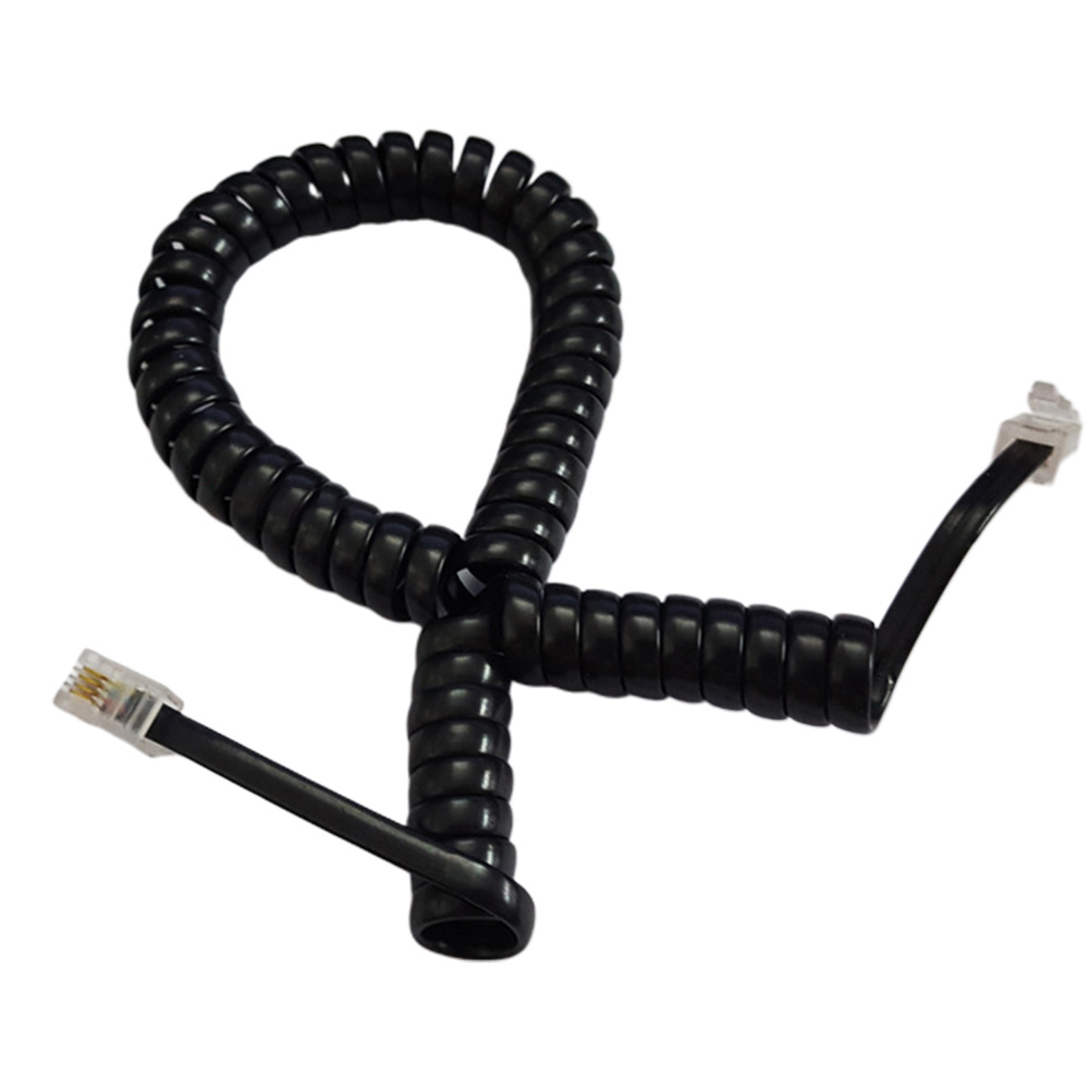 Home Handset Wire Connection Durable Stretchable Curved Line Receiver Fixed Phone Easy Install Telephone Cable Replacement