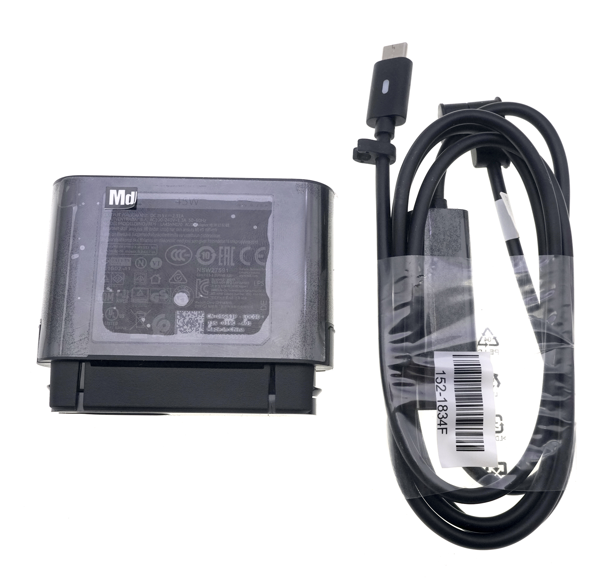 19.5V 2.31A 45W laptop AC Adapter 10000mAh Power bank 43Wh for Dell DP/N:05G53P 0DHPY5 TYPE-C SMP43PH170 LA45NM170 PH45W17-BA